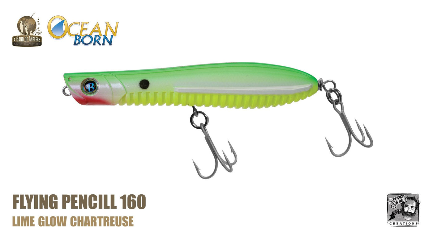 A Band of Anglers OCEAN BORN™ FLYING POPPER 5.5 Dotted Yellow 