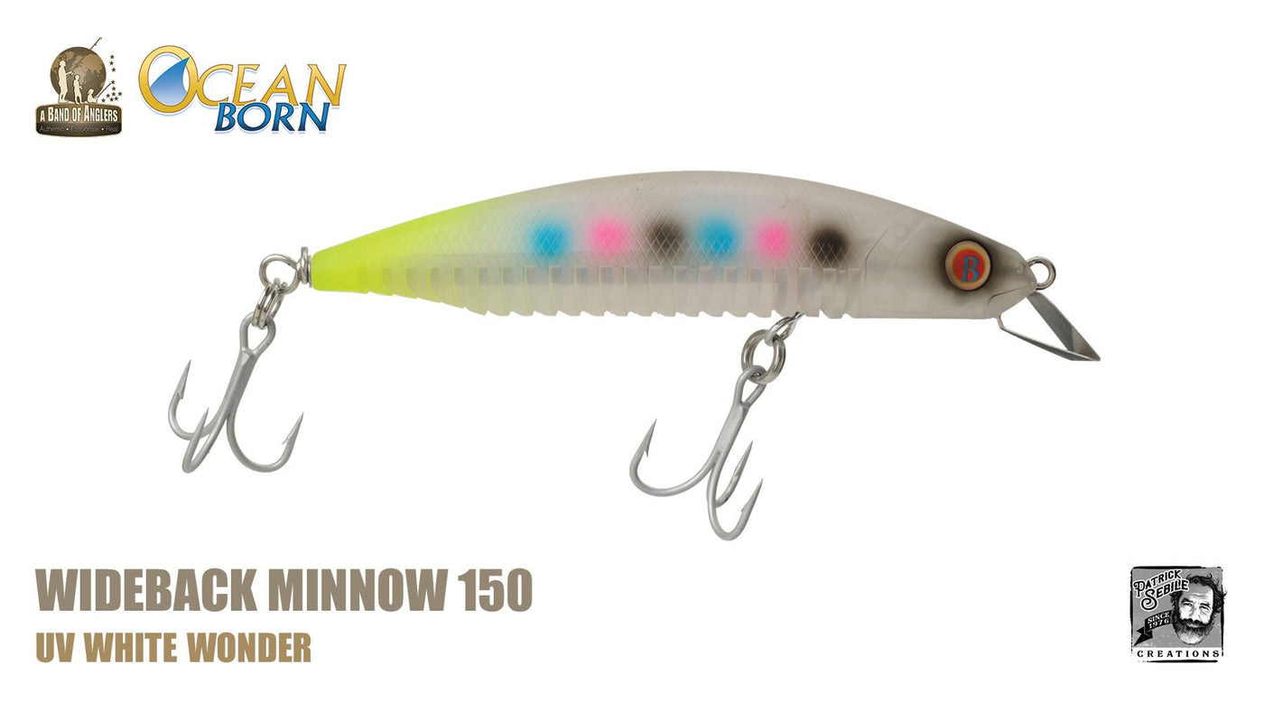 UV Blue and Chartreuse Minnow - Flashy Fish Lures